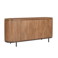 Livingfurn - Dressoir Noor Natural 170cm - Mangohout / Gecoat Staal Discount