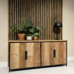 Livingfurn - Dressoir Tomar 185cm - Teakhout Discount