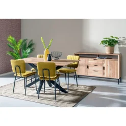Livingfurn - Eetkamertafel Oslo - Spider - Acasiahout - 200 Clearance
