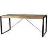 Livingfurn - Eetkamertafel Nairobi - U-Pot - Mango Hout - 140x80 cm - Bruin Best