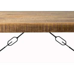 Livingfurn - Eetkamertafel Nairobi - U-Pot - Mango Hout - 140x80 cm - Bruin Best