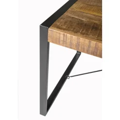 Livingfurn - Eetkamertafel Nairobi - U-Pot - Mango Hout - 200x100 cm - Bruin Online