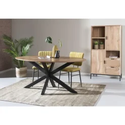 Livingfurn - Eetkamertafel Oslo - AcasiaHout - 180cm - Bruin Discount