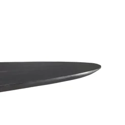 Livingfurn - Eetkamertafel Oslo Ovaal Zwart - Acasia Hout - 180 cm New