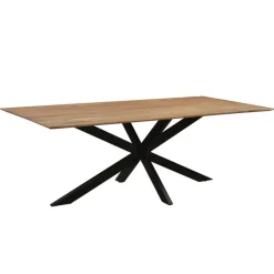Livingfurn - Eetkamertafel Oslo - Spider Tafelpoot - Acasia Hout - 220 cm Outlet