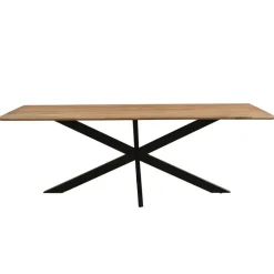 Livingfurn - Eetkamertafel Oslo - Spider Tafelpoot - Acasia Hout - 220 cm Outlet
