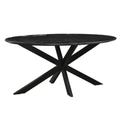 Livingfurn - Eetkamertafel - Spider Tafel Poot - Riverwood - 180 cm - Zwart Hot