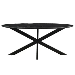 Livingfurn - Eetkamertafel - Spider Tafel Poot - Riverwood - 180 cm - Zwart Hot