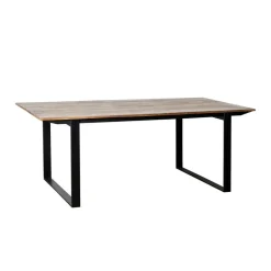 Livingfurn - Eetkamertafel Valdez - U poot - Mango Hout - 200 cm - Bruin Discount