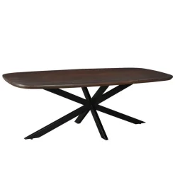 Livingfurn - Eetkamertafel Jesper Danish Oval Brown 180 cm - Mangohout Best