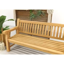 Livingfurn - Tuinbank Patrick Bench Fat - Teakhout - 50x166x45 New