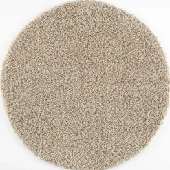 Muratap Loca Shaggy Rond Vloerkleed Beige Hoogpolig - 150 CM ROND Outlet