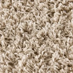 Muratap Loca Shaggy Rond Vloerkleed Beige Hoogpolig - 150 CM ROND Outlet