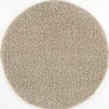 Muratap Loca Shaggy Rond Vloerkleed Beige Hoogpolig - 200 CM ROND Clearance