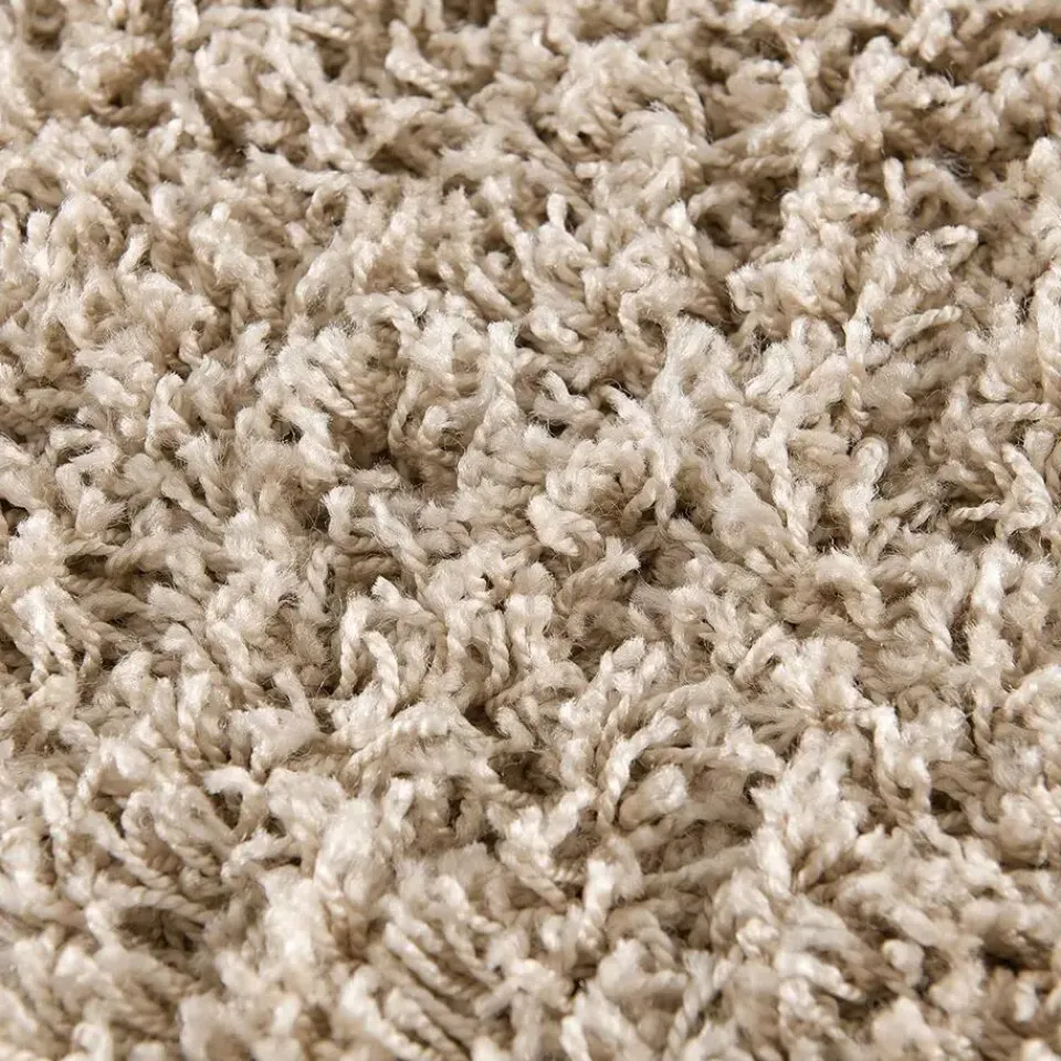 Muratap Loca Shaggy Rond Vloerkleed Beige Hoogpolig - 200 CM ROND Clearance
