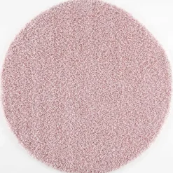 Muratap Loca Shaggy Rond Vloerkleed Licht Roze Hoogpolig - 150 CM ROND New