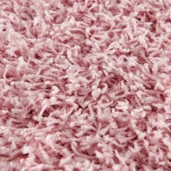 Muratap Loca Shaggy Rond Vloerkleed Licht Roze Hoogpolig - 150 CM ROND New