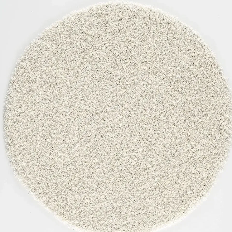 Muratap Loca Shaggy Rond Vloerkleed Creme Hoogpolig - 150 CM ROND Clearance