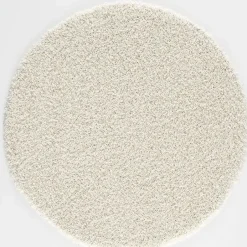 Muratap Loca Shaggy Rond Vloerkleed Creme Hoogpolig - 200 CM ROND Sale