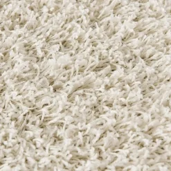 Muratap Loca Shaggy Rond Vloerkleed Creme Hoogpolig - 200 CM ROND Sale