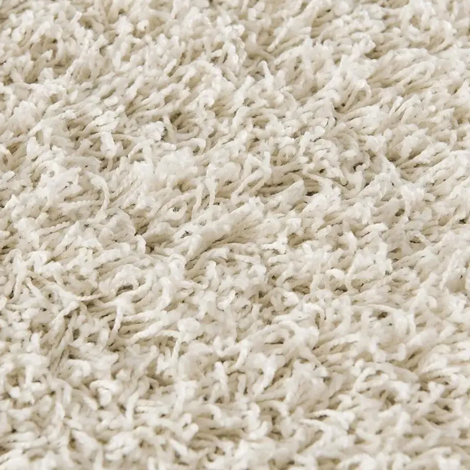 Muratap Loca Shaggy Rond Vloerkleed Creme Hoogpolig - 200 CM ROND Sale