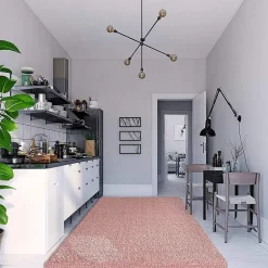 Muratap Loca Shaggy Vloerkleed – Modern Uni Effen – Roze Hoogpolig & Zacht - 160x230 CM Outlet