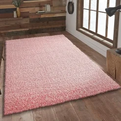 Muratap Loca Shaggy Vloerkleed – Modern Uni Effen – Roze Hoogpolig & Zacht - 160x230 CM Outlet