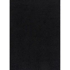 Muratap Loca Shaggy Vloerkleed – Modern Uni Effen – Zwart Hoogpolig & Zacht - 200x290 CM Best