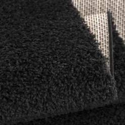 Muratap Loca Shaggy Vloerkleed – Modern Uni Effen – Zwart Hoogpolig & Zacht - 160x230 CM Discount