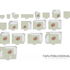 Muratap Loca Shaggy Vloerkleed Beige Hoogpolig - 240x340 CM Online