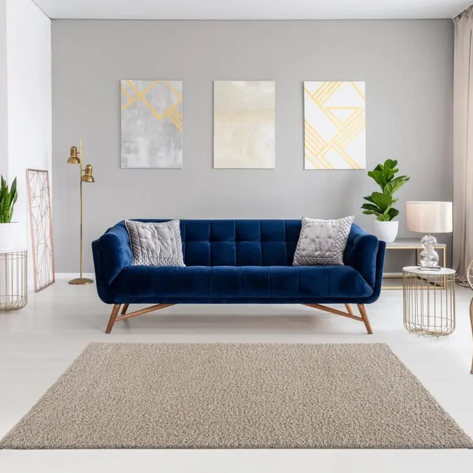 Muratap Loca Shaggy Vloerkleed Beige Hoogpolig - 140x200 CM