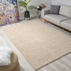 Muratap Loca Shaggy Vloerkleed Beige Hoogpolig - 200x290 CM Discount