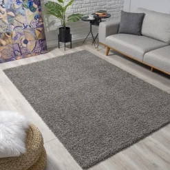 Muratap Loca Shaggy Vloerkleed Grijs Hoogpolig - 160x230 CM