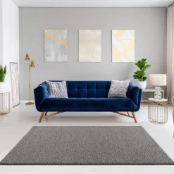 Muratap Loca Shaggy Vloerkleed Lichtgrijs Hoogpolig - 140x200 CM