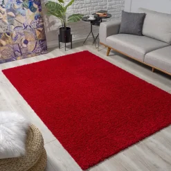Muratap Loca Shaggy Vloerkleed Rood Hoogpolig - 140x200 CM Best