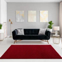 Muratap Loca Shaggy Vloerkleed Rood Hoogpolig - 140x200 CM Best