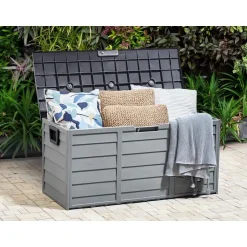 Beliani LOCARNO - Kussenbox - Grijs - 112 cm - Synthetisch materiaal