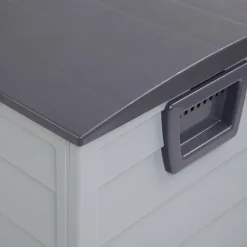 Beliani LOCARNO - Kussenbox - Grijs - 112 cm - Synthetisch materiaal