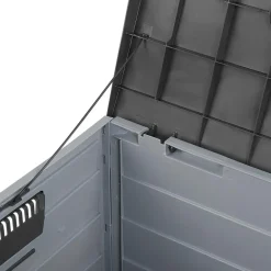 Beliani LOCARNO - Kussenbox - Grijs/Zwart - 112 cm - Synthetisch materiaal Online