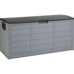 Beliani LOCARNO - Kussenbox - Grijs/Zwart - 112 cm - Synthetisch materiaal Online