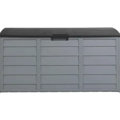 Beliani LOCARNO - Kussenbox - Grijs/Zwart - 112 cm - Synthetisch materiaal Online