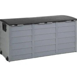 Beliani LOCARNO - Kussenbox - Grijs/Zwart - 112 cm - Synthetisch materiaal Online