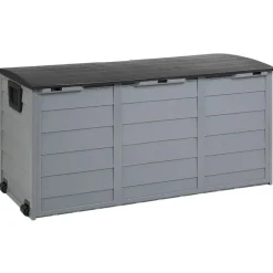 Beliani LOCARNO - Kussenbox - Grijs/Zwart - 112 cm - Synthetisch materiaal Online