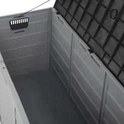 Beliani LOCARNO - Kussenbox - Grijs/Zwart - 112 cm - Synthetisch materiaal Online