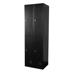 IVOL Lockerkast Zwart - 60x185 cm - 4 lockers Best