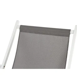 Beliani LOCRI II - Strandstoel - Grijs/Wit - Polyester Discount