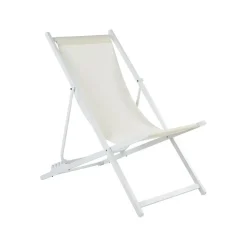 Beliani LOCRI II - Strandstoel - Wit/Beige - Polyester Discount