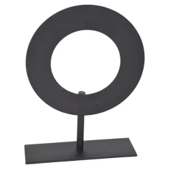 LOFT42 Joris Ornament op voet - Zwart Metaal Ø25cm