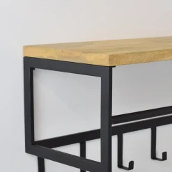 Loft24 LOFT42 Kapstok Ivory - Hout – Metaal – 6 haken en Roede - 80x36x30 Hot