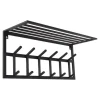 Loft24 LOFT42 Kapstok Jaimy - Zwart – Metaal – 6 dubbele haken - 80x35x30 Clearance